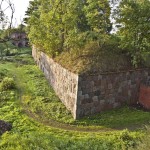 6. bastiona goržas un kreisā flanga stūris. Foto M. Grunskis, 2011.07.25.