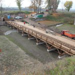 Tilta celtniecība. 2013. gada oktobris. Foto A. Mahļins
